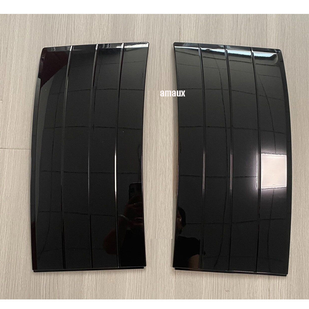 Fog Light Cover+Side Body Fender Vent Trim Strip Kit for Range Rover 18-22 Black