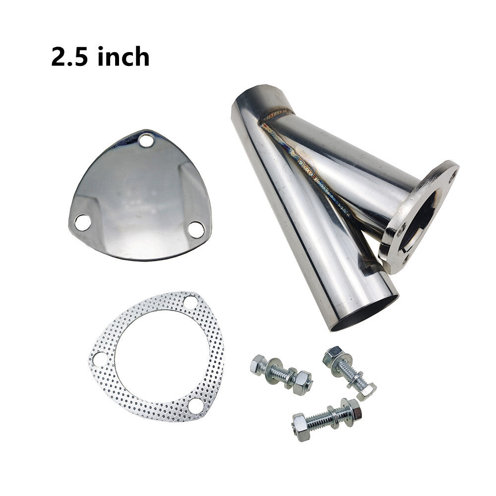 2.5-inch/2.5-inch stainless steel exhaust pipe, exhaust Y-pipe seal and flange gasket
