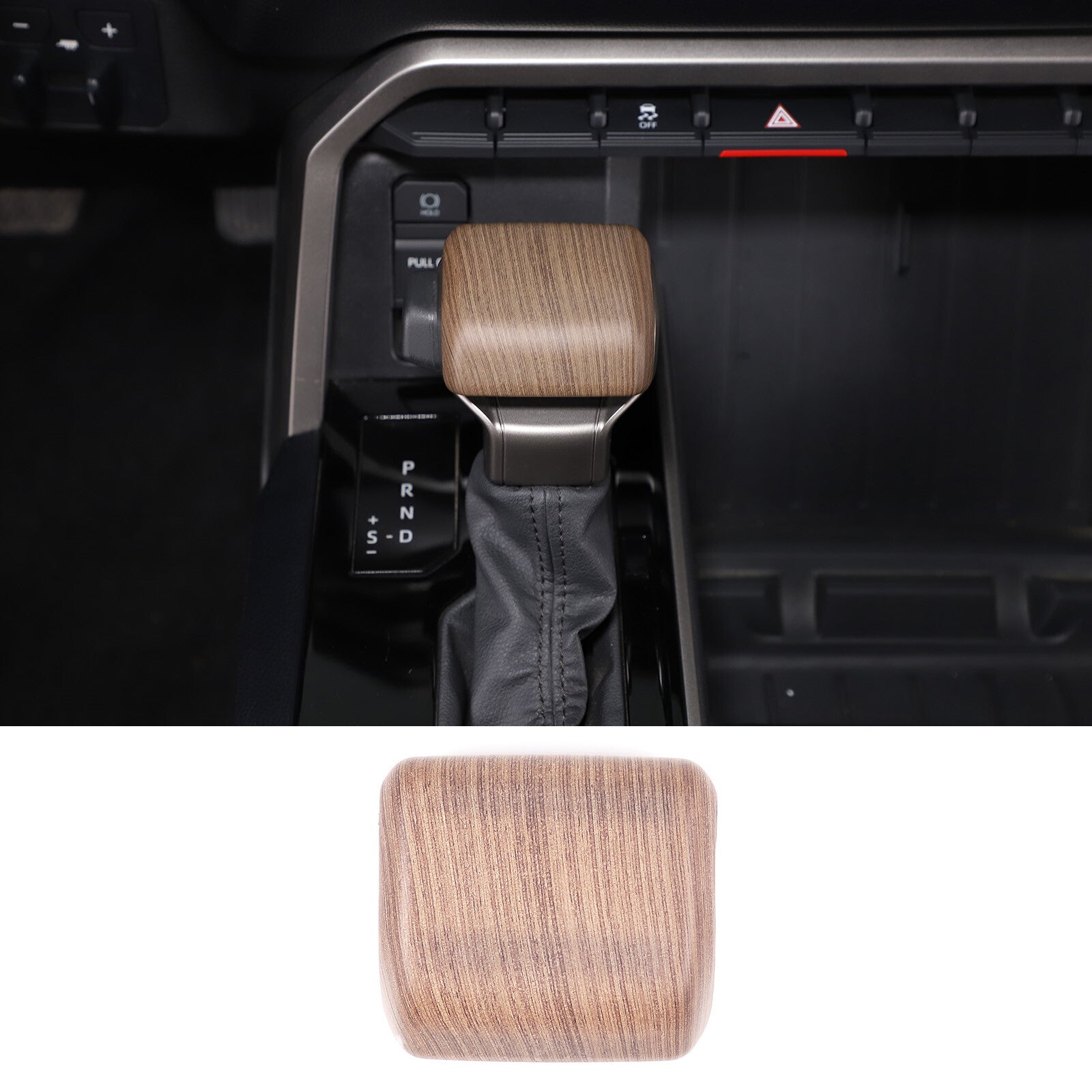 Carbon fiber ABS center control gear cover trim for Toyota @Tundr@Sequoi@2022+