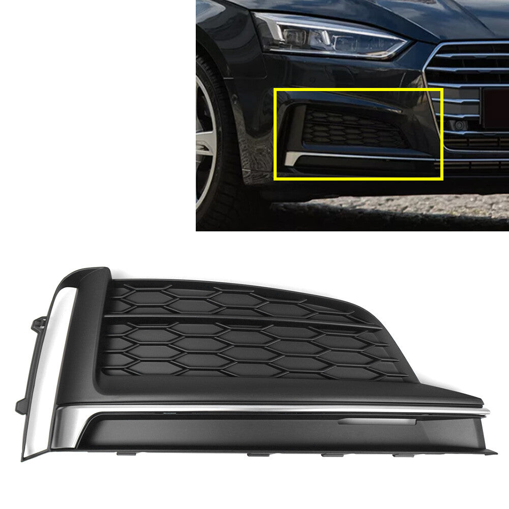 Front Bumper Fog Light Lamp Grill Bezel Cover for Audi A5 S5 2017-20 17