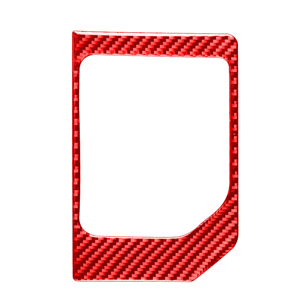 1pcs Carbon Fiber Red Gear Shift Panel Cover Trim for Toyota Tundra 2014-2021 15