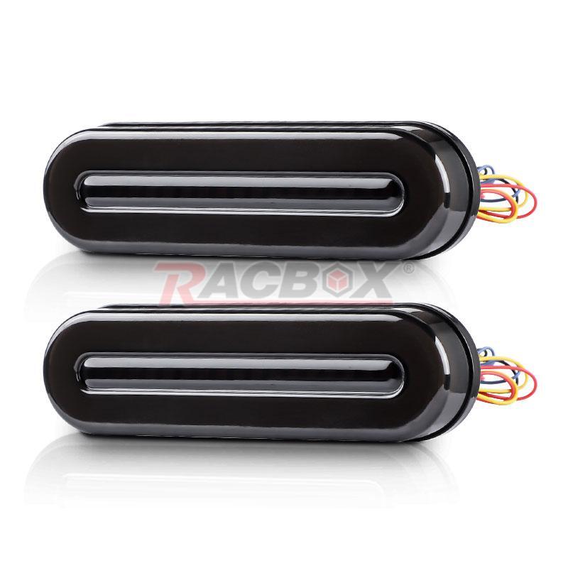 2X LED Truck Trailer Flowing Turn Signal Brake DRL Stop Tail Light Bar AmberRed