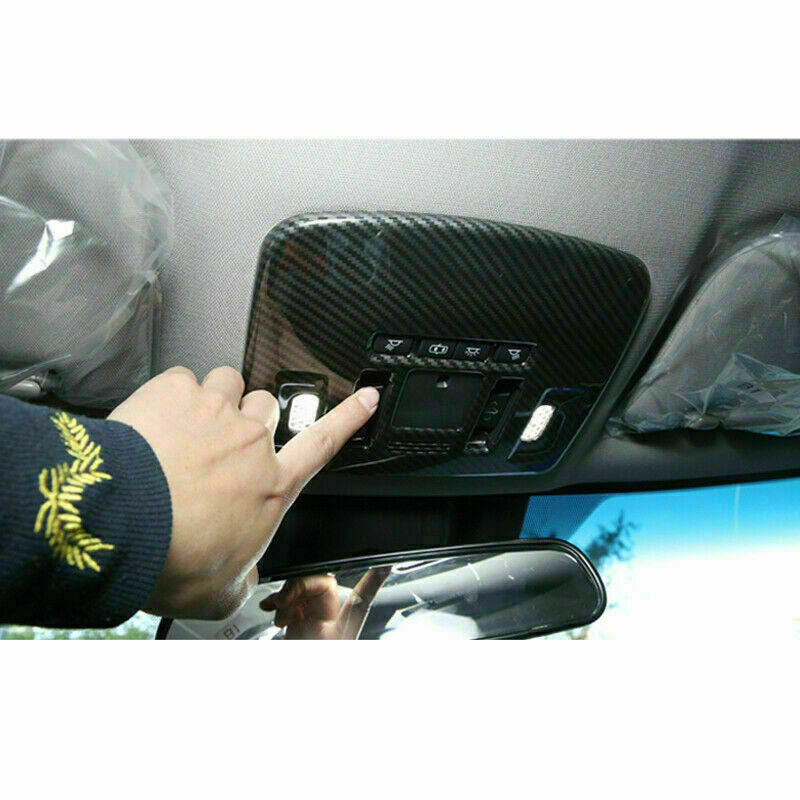 Carbon Fiber ABS Front Reading Light Lamp Cover Trim for Toyota for Camry 2018-2023