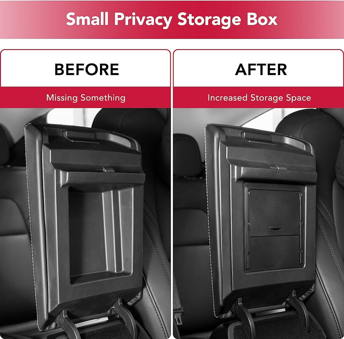 3¡ÁCenter Console Organizer Tray Kit for 2019-2023 for Tesla Model 3/Y Armrest Drawer