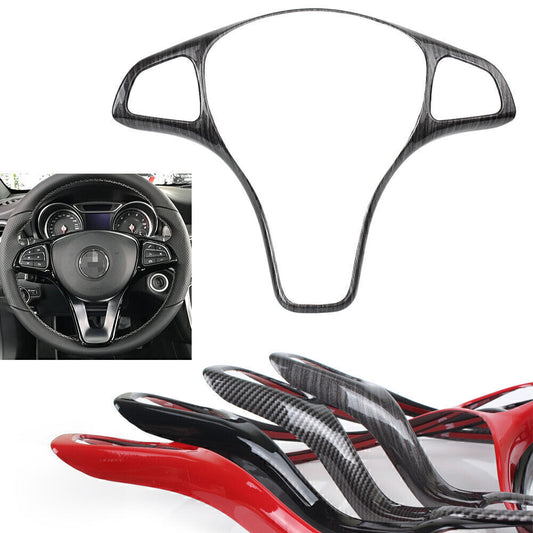 Fit for Benz A B C E Class GLA GLC Interior Steering Wheel Frame Trim Cover Decor