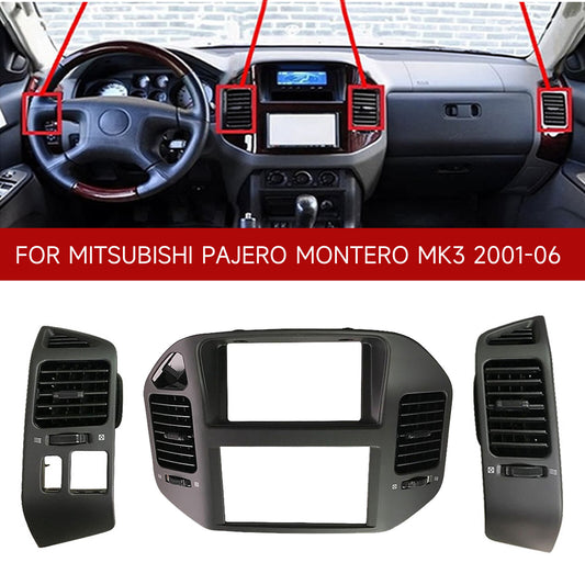 Suitable for 2001-06 for Mitsubishi Pajero Montero MK3 front dashboard center air vent (3 pieces)