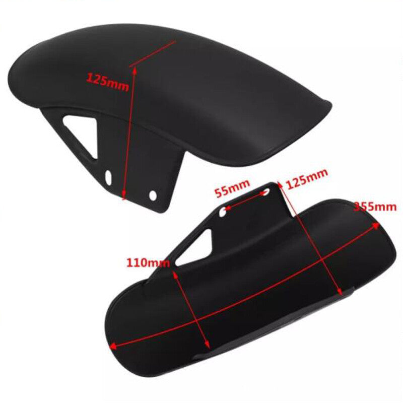 1-Piece Motorcycle Front Wheel Cover Mudguard Splash Protector Mudguard Black