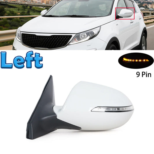 Left Rearview Mirror Side Rear View Mirror 9pin for KIA Sportage R 2011-2016