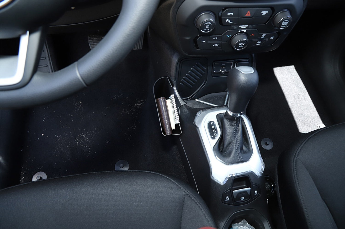 Shifter Storage Box for Jeep Renegade 2015-2018 Interior Parts Accessories Black