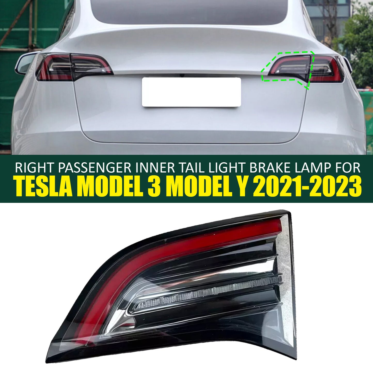 Right Passenger Inner Tail Light Brake Lamp,for Tesla Model 3 for Model Y 2021-202rE