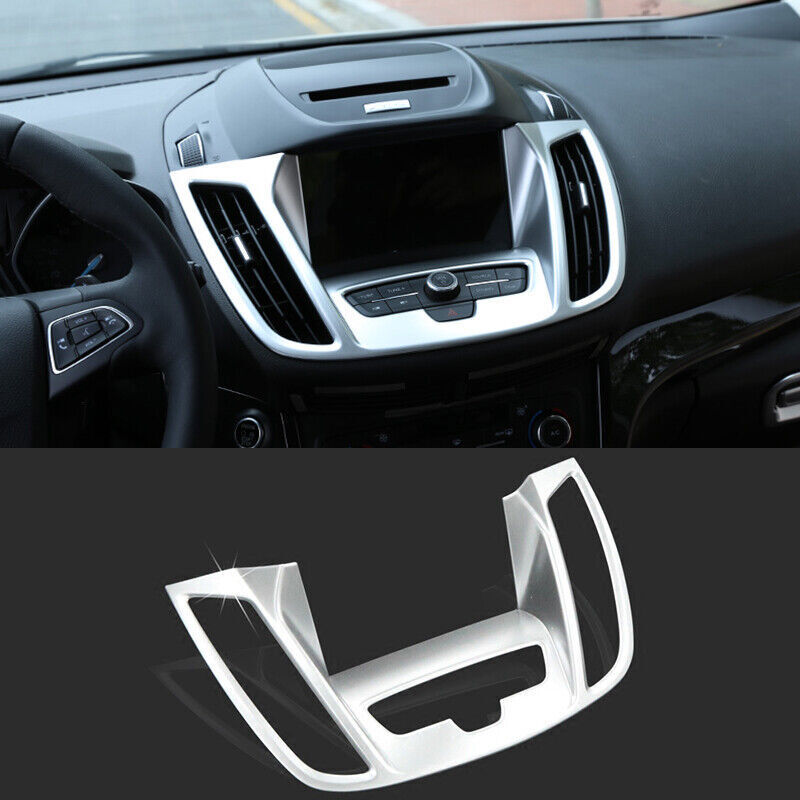 for Ford Kuga Escape 2017-2019 Matte Front Dashboard Navigation Frame Cover Trim