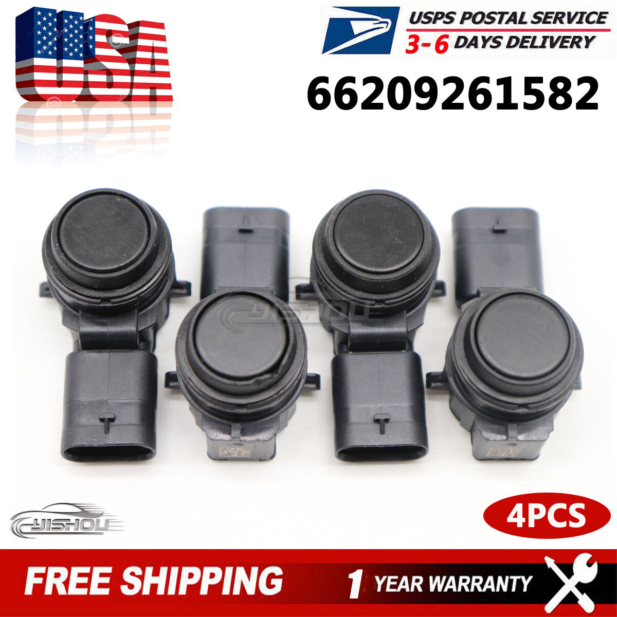 Set of 4 66209261582 PDC Parking Sensor NEW Fit for BMW F32 F31 F30 F22 F20