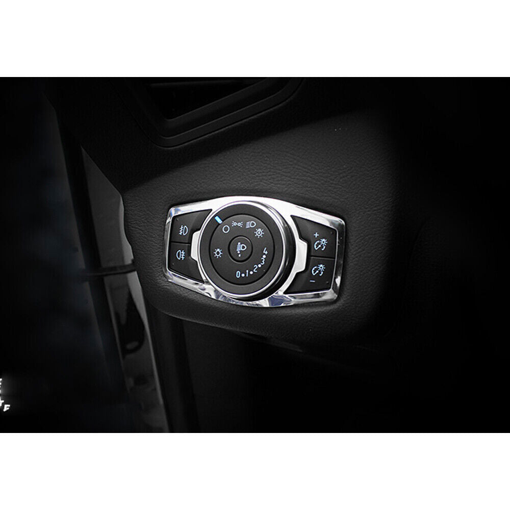 for Ford Escape Kuga 13-2019 Trim Matte Chrome Headlight Switch Control Frame 1X