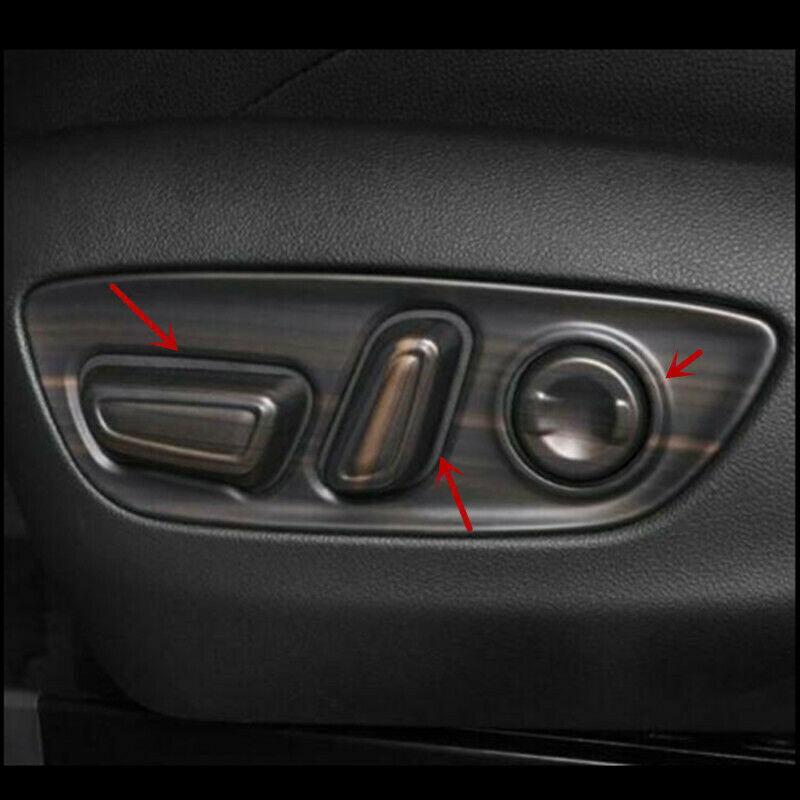 Matte Wood Grain for Seat Adjustment Button Cover Trims for Toyota Venza 2021-2023