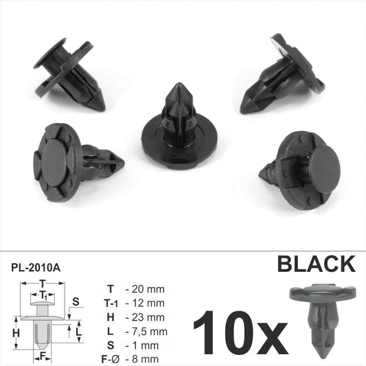 10X Bumper Shield Protector Push Rivet Clips Fasteners Fit for Nissan 0155309321