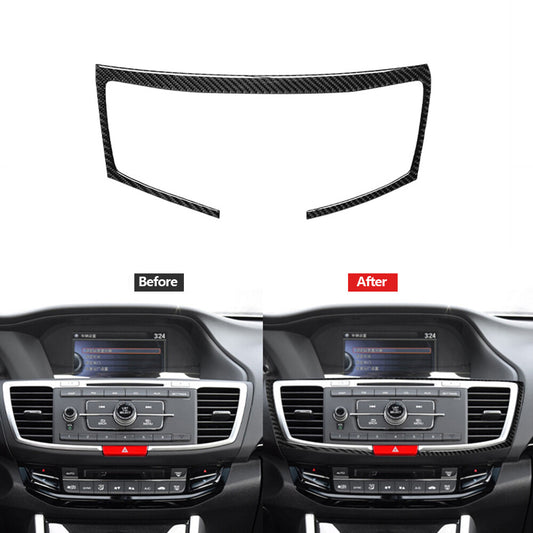 Carbon Fiber Center Control Panel Frame Trim Cover for Honda Accord 2013-2017