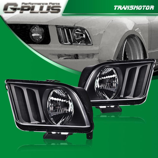 Black house headlights suitable for 05-09 for Ford for Mustang replacement lights in the USA.