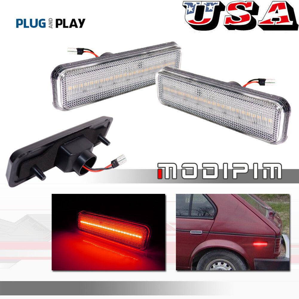 Transparent red LED rear marker light for the for Plymouth Barracuda satellite, 1972-1974.