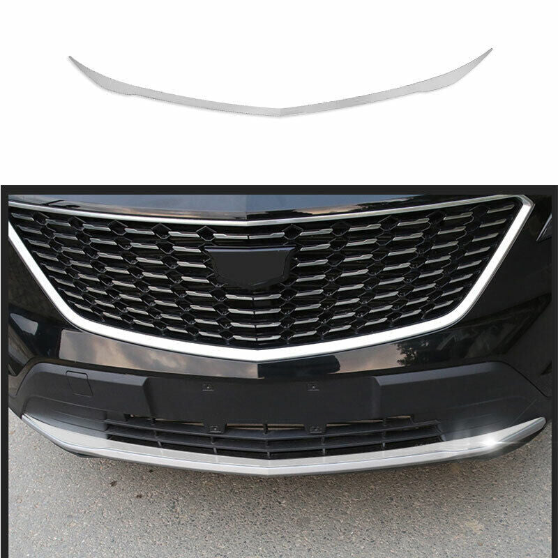 for Cadillac XT4 2018-20 Chrome Steel Front Bumper Bottom Strip Guard Cover Trim