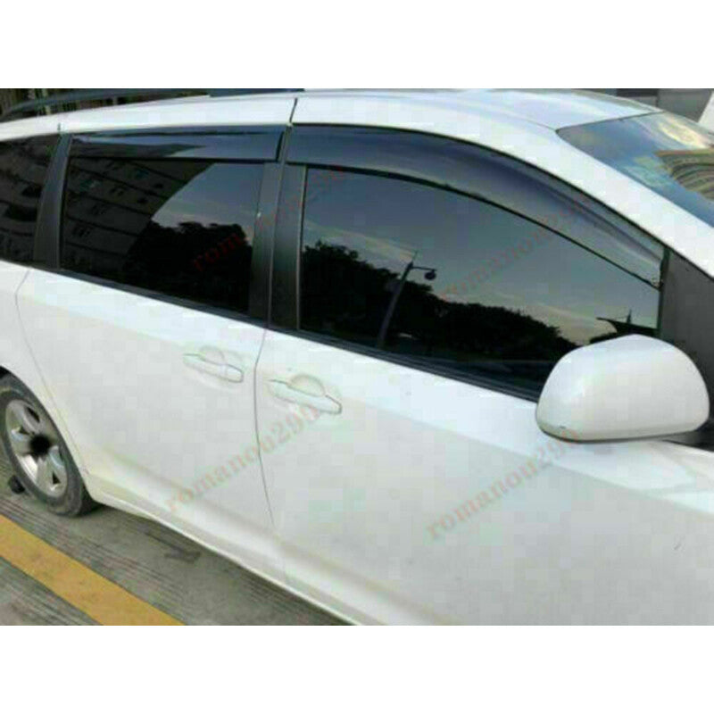 for Toyota for Sienna 2011-20 Black Side Window Vent Visor Sun Rain Deflector Guard