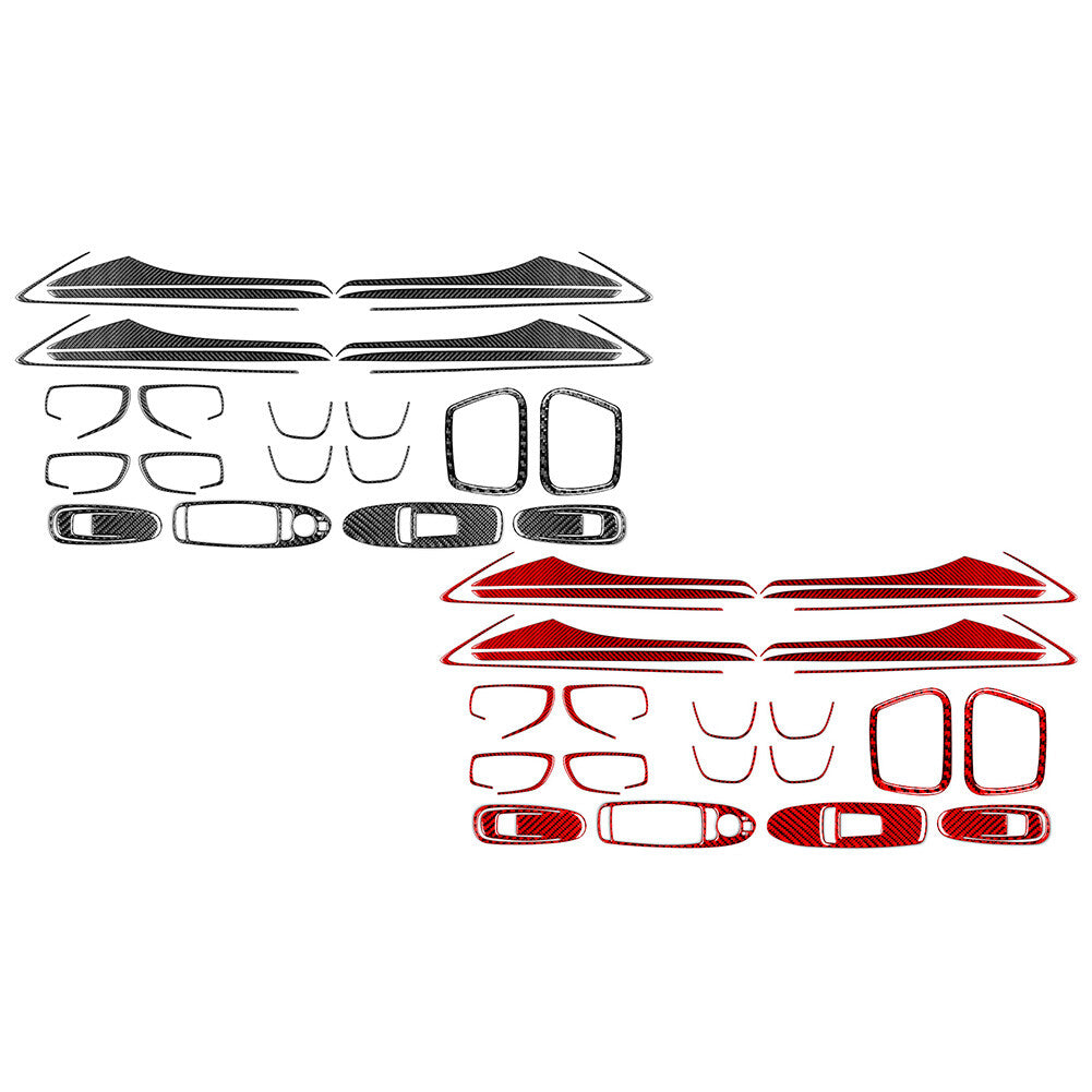 26Pcs Interior Door Panel Trim Decorate Cover Kit for Infiniti JX35 QX60 2013-16
