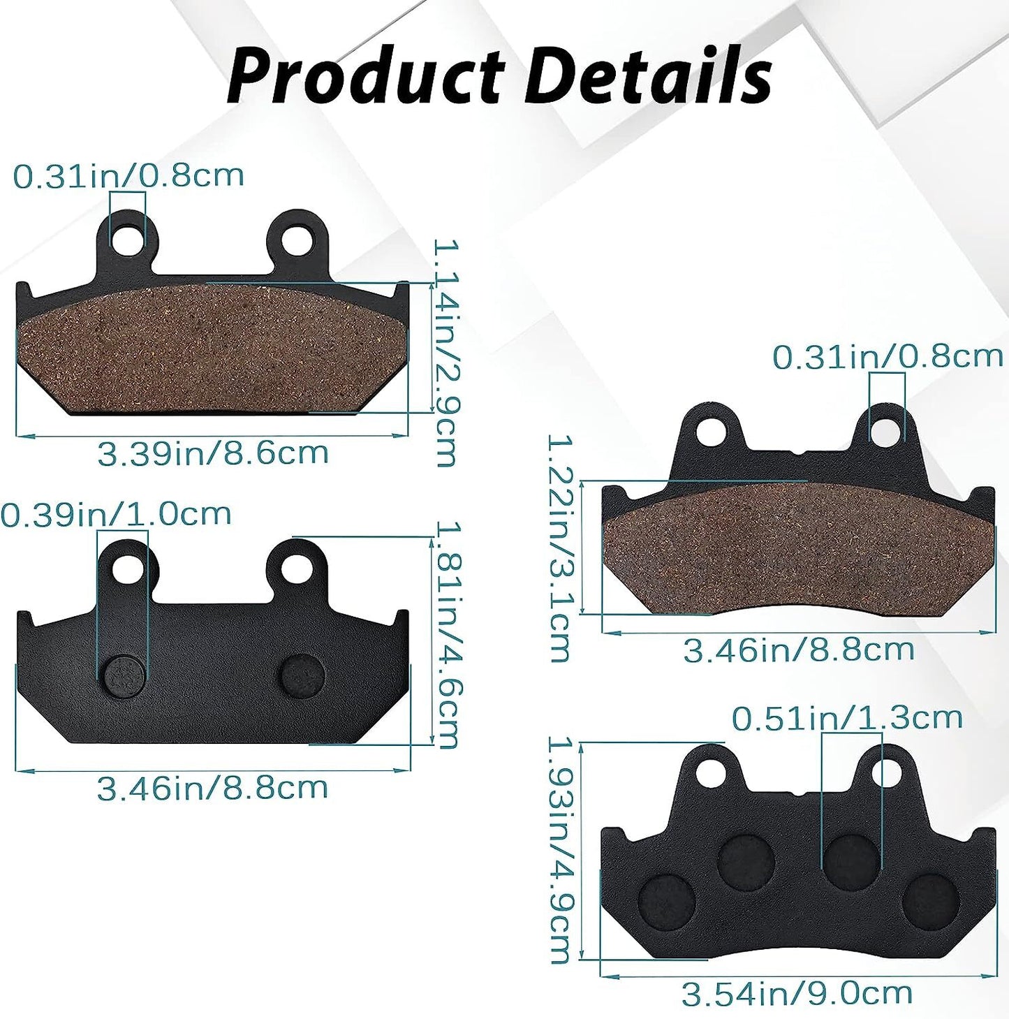 Front Rear Brake Pads for Honda GL 1500 Aspencade GL1500I Interstate 1988-2000