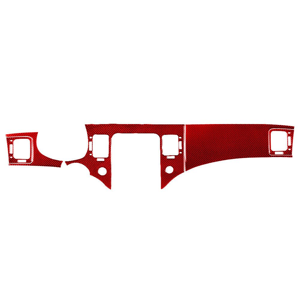 5Pcs Red Carbon Fiber Inner Dashboard Kit Cover Trim for Hyundai Azera 2006-2011