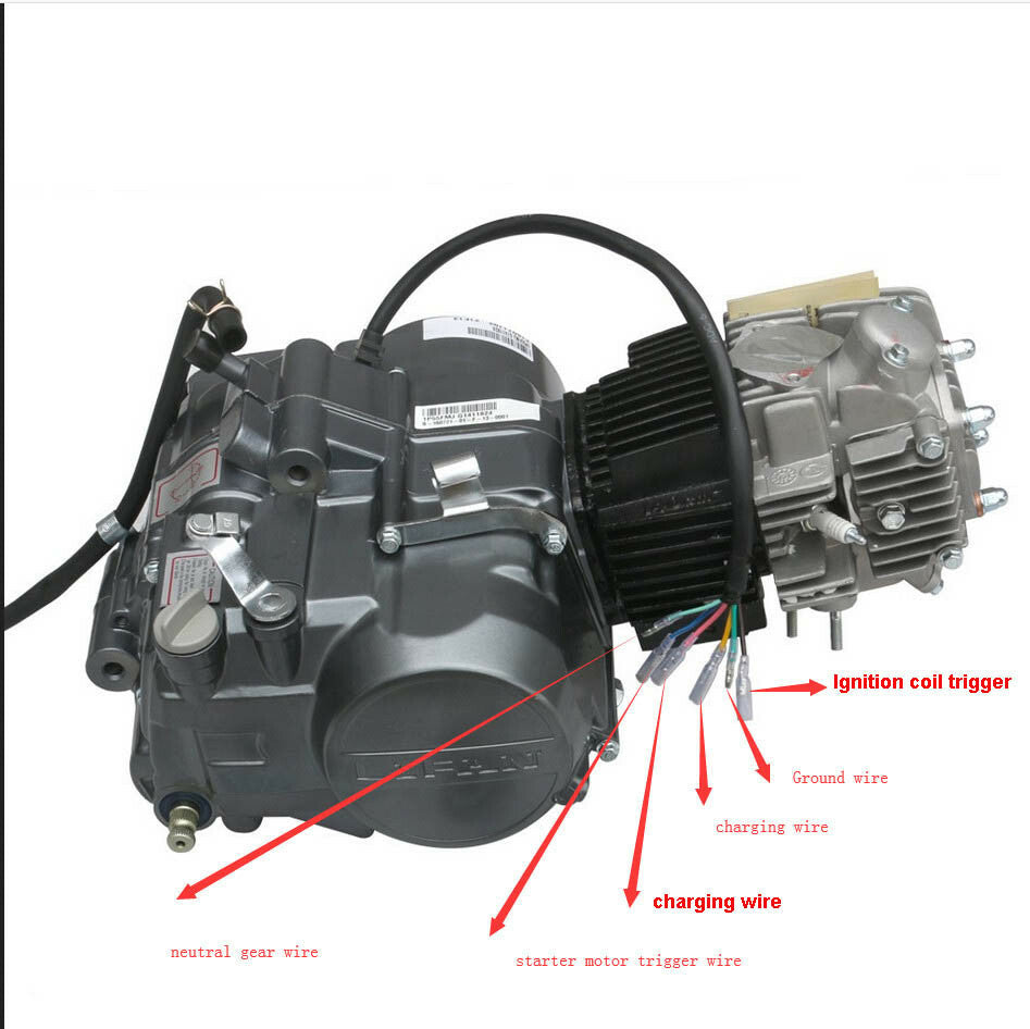 for Lifan 140cc engine motor kit with exhaust for Dirt Pit bikes Z50, CRF50, CT70, ATC70