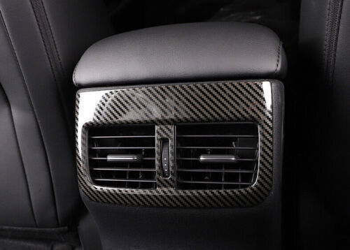 for Mazda 3 Axela 2020-2021 Carbon Style Steel Rear Air Outlet Vent Cover Trim
