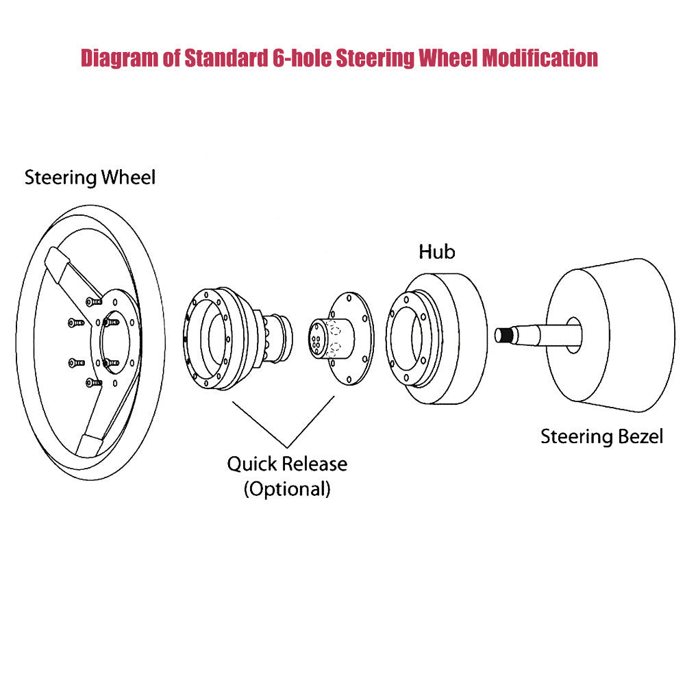325mm Universal Flat Suede Leather Sports Racing Drift Steering Wheel Black