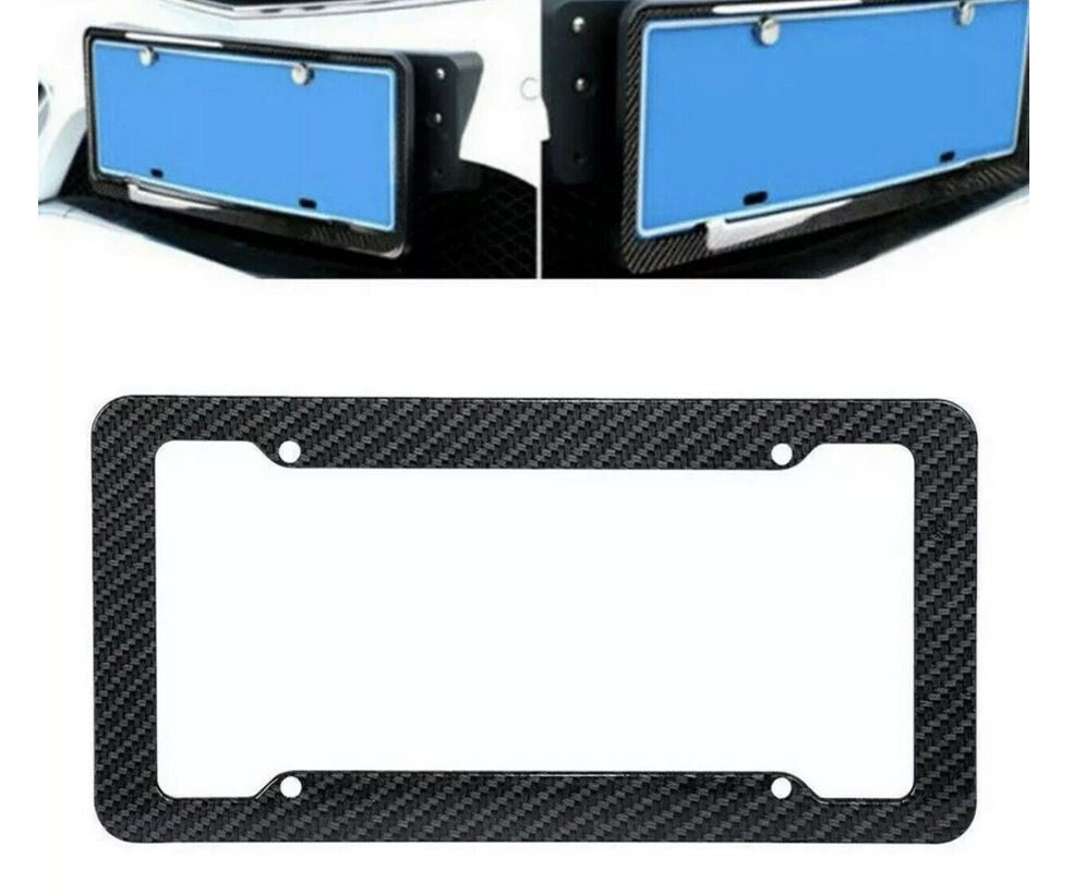 Car license plate frame cap boots trunk black carbon suitable for new  for ford  models