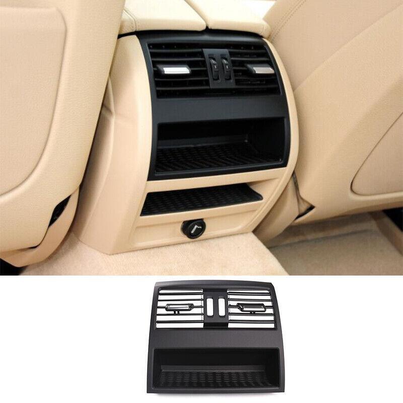 for BMW 5 Series 2011-2016 2017 Matte Black Back Row Air Outlet Vent Cover Trim