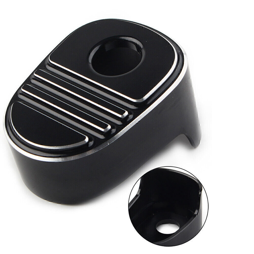 Black Tri-Line Ignition Switch Cover Fits for Harley Touring Street Glide FLHX 14-22