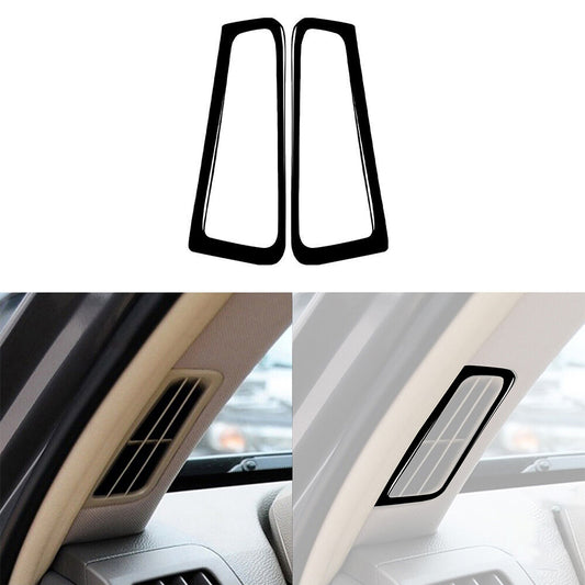 2pcs Piano Black Interior Fogger Vent Cover Trim for Infiniti G37 2010-2013