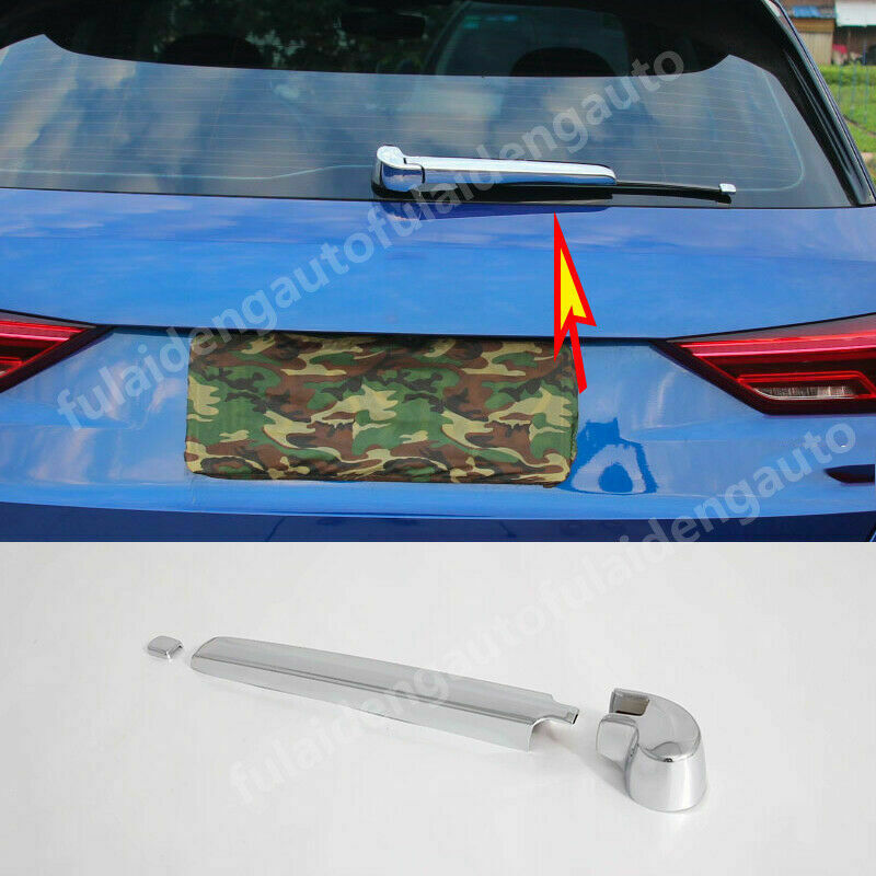 for Audi Q3 2019-2023 Chrome Rear Trunk Window Rain Wiper Cover Decor Trim