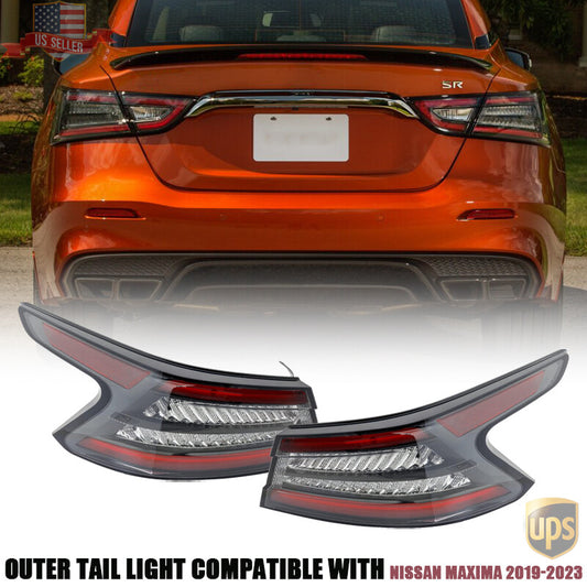 Pair LED Outer Tail Light for Nissan Maxima 2019-2023 Driver Passenger Side