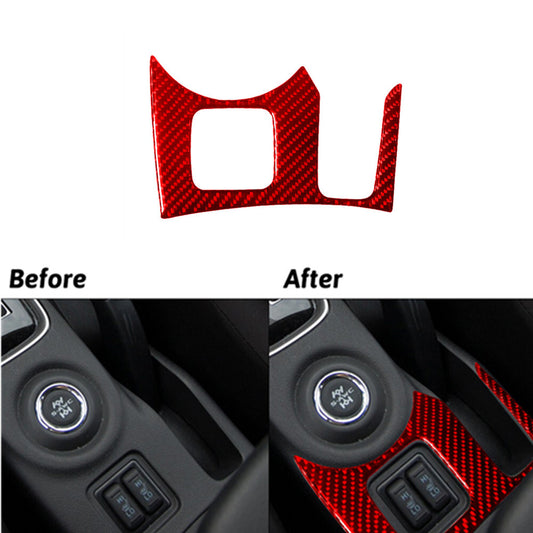 Red Carbon Fiber Heated Seats Surround Trim for Mitsubishi Outlander 2014-2016