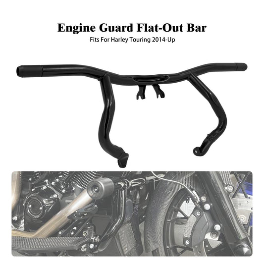Flat-out Front Engine Guard Crash Bar for Harley Touring Road Street Gilde 14-24