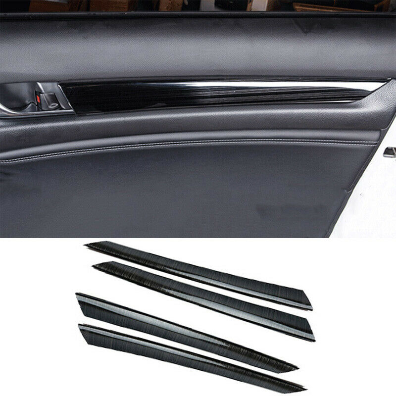 for Honda Accord 2018-2022 Black Steel Car Interior Door Panel Strips Cover Trim