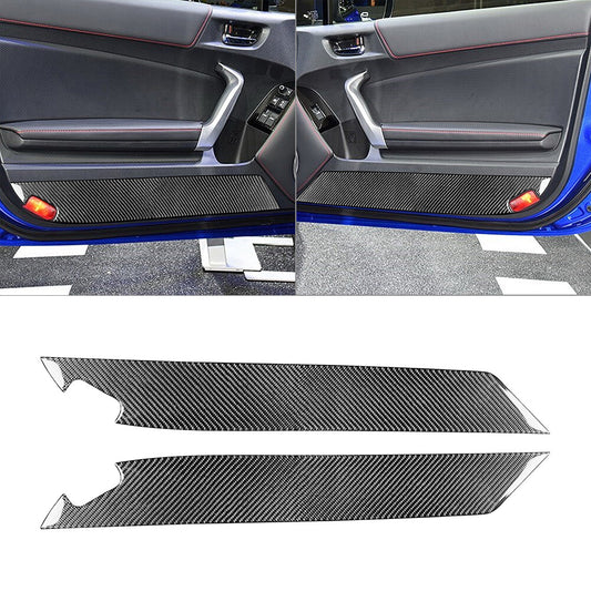 2Pcs Carbon Fiber Door Panel Cover Trim for Toyota 86 for Subaru BRZ 2017-2019