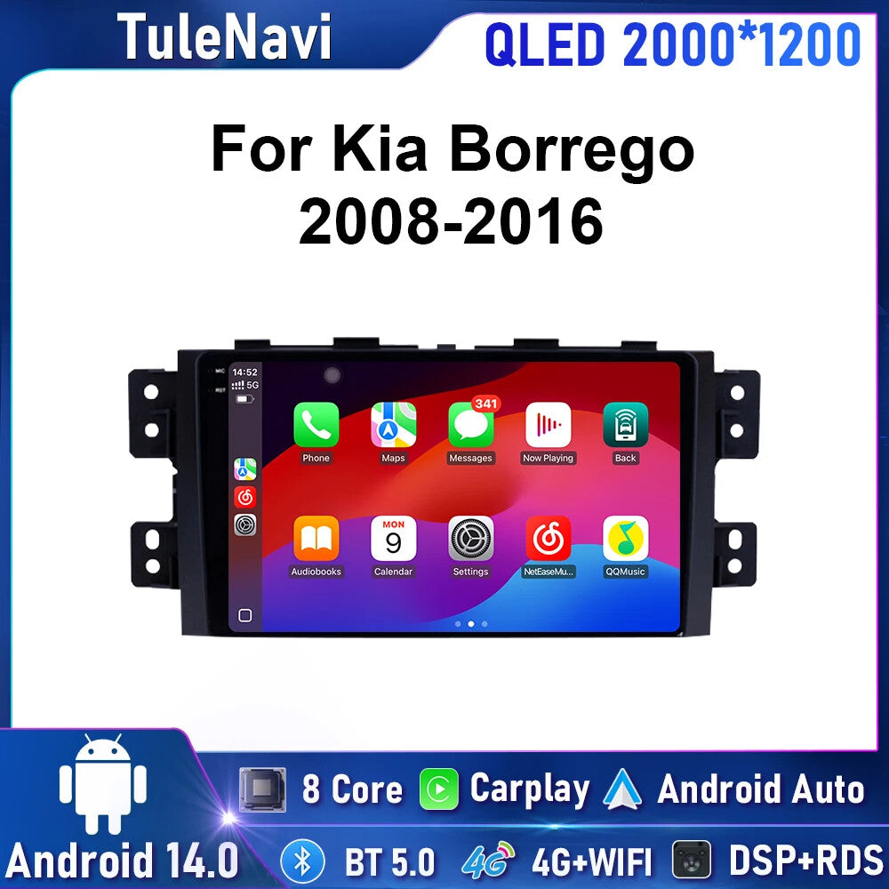 Car Radio for Kia Borrego Mohave 2008-2016 GPS CarPlay Android Multimedia Player