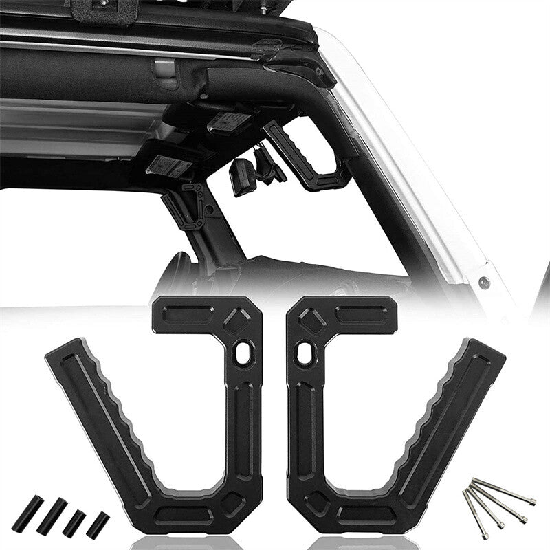 Aluminum Front Grab Handles for 2007-2018 for Jeep for Wrangler JK Grab Bar Black