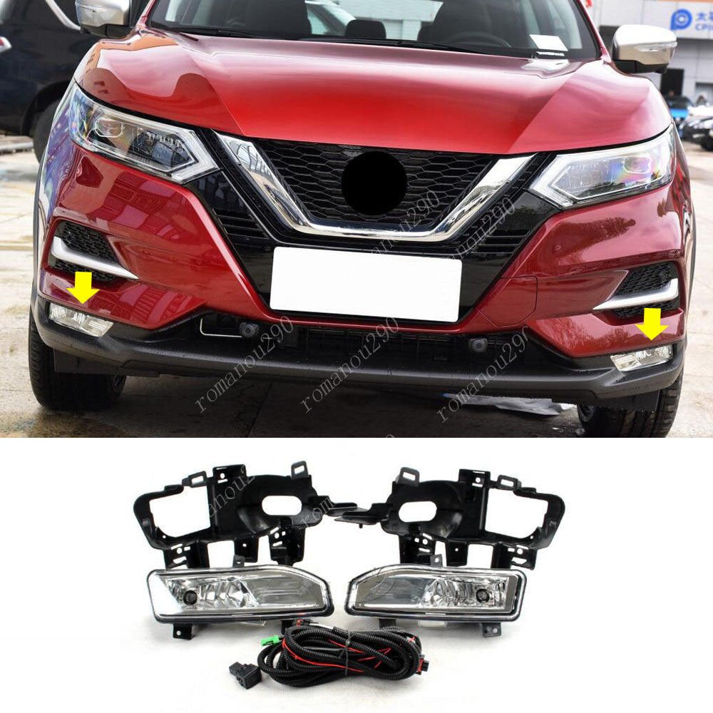 Fog Bracket LED Fog Light Lamp Wire j Set for Nissan Rogue Sport QASHQAI 2020-21