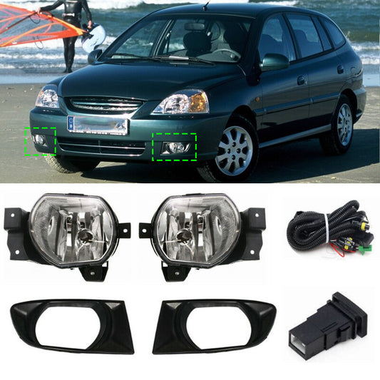 Front Bumper foglamp cover Fog Light for Kia Rio RS 2002 03-06 w/Wiring Switch