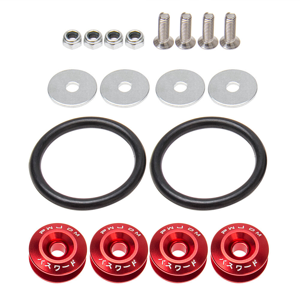 JDM quick-release fastener compatible with automatic bumper rear trunk fender latch cover