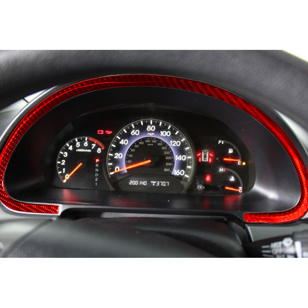 Red Carbon Fiber Interior Speedometer Panel Panel Cover for Honda Odyssey 05-10