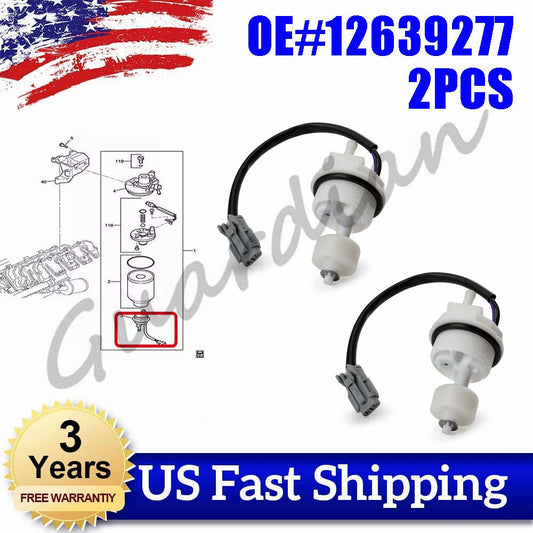 Two 12639277 fuel filter water sensor parts for Chevrolet for GMC Silverado diesel 6.6L