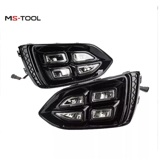 2Pcs for Hyundai Accent Front Bumper Fog Lamp Modified LED Light DRL 2018-2022