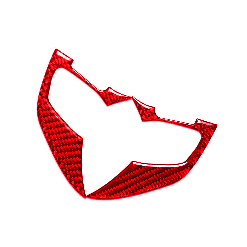 Red Carbon Fiber Steering Wheel Button Decorative Trim Cover for VW for Golf MK7