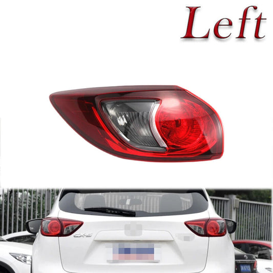 Left-side exterior taillight without bulb applies to for Mazda CX-5 2013, 2014, 2015, and 2016 models.